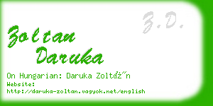 zoltan daruka business card